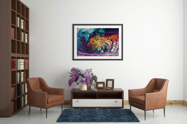 Lucid leopard wall painting